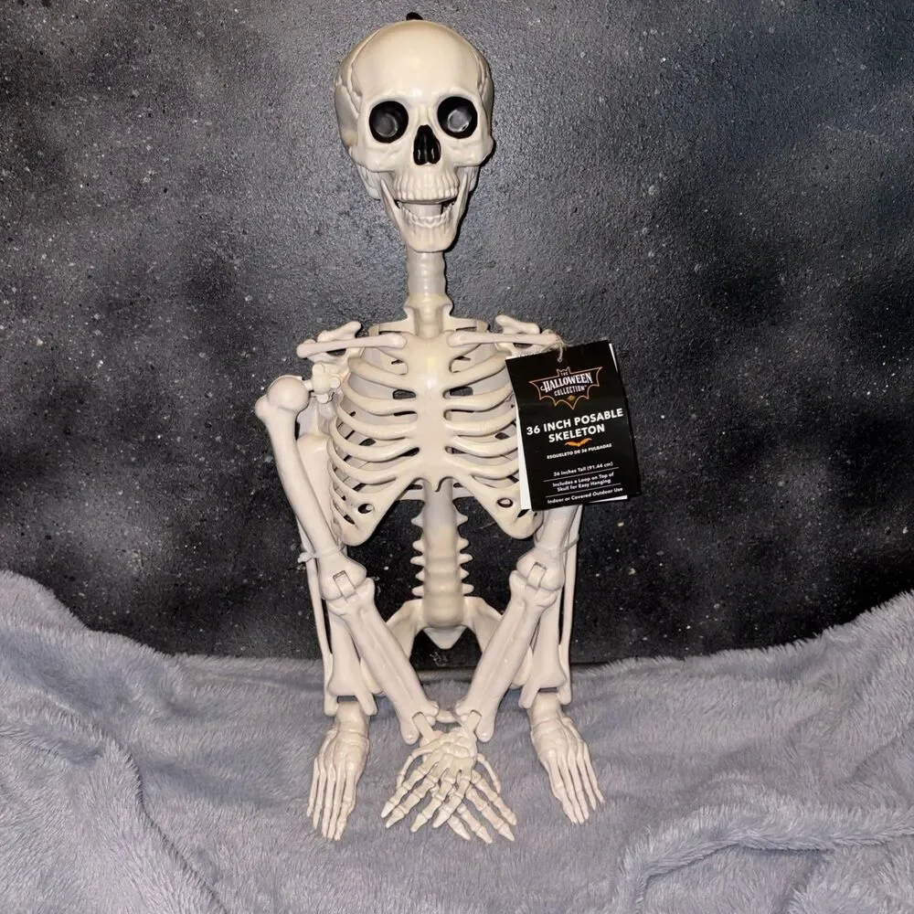 The Halloween Collection 36” Posable Skeleton - New Party Goth Grim Decorations